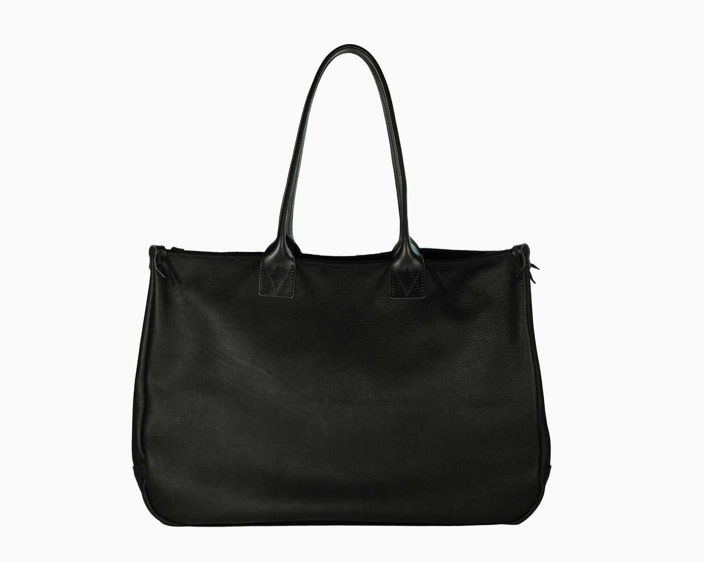 mercati - tote bag - leather - black/black